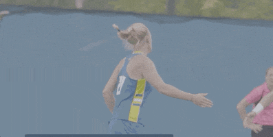 ncaa sports running GIF by Delaware Blue Hens