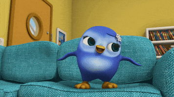 KelebekMedia happy dance animation penguin GIF