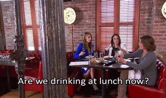 real housewives of new york drinking GIF