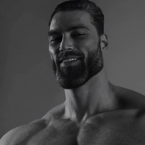 Proud Christian Bale GIF by Gigachad