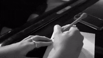 Black And White Writing GIF by Rhiannon Giddens