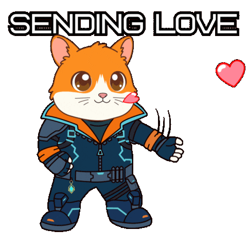 I Love You Kiss Sticker by Hamieverse
