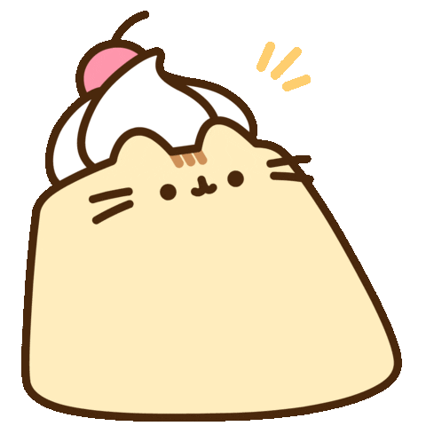 Happy Whipped Cream Sticker by Pusheen