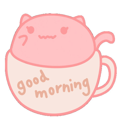 Good Morning Cat Sticker