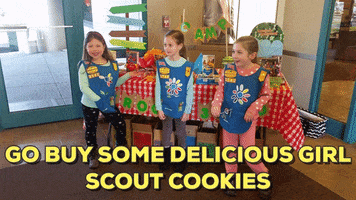 Image result for girl scout cookie gif