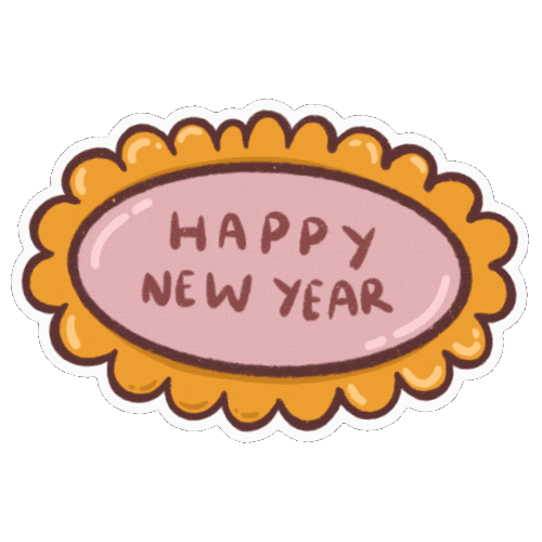New Year Sticker Sticker