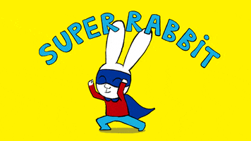Excited Super Hero GIF by Simon Super Rabbit