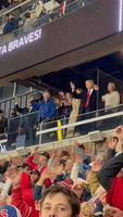 Trump Doing The Braves Chop GIF