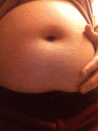 Very Fat Belly Girl Hif