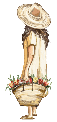 Girl Flowers Sticker