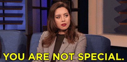 you are not special aubrey plaza GIF by Team Coco