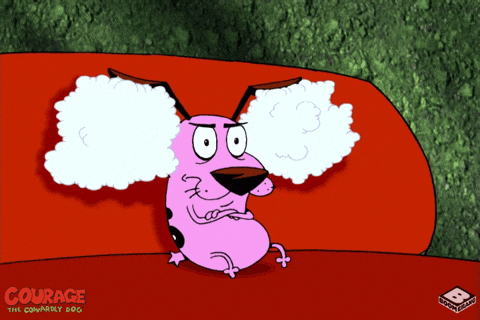 courage the cowardly dog screaming gif