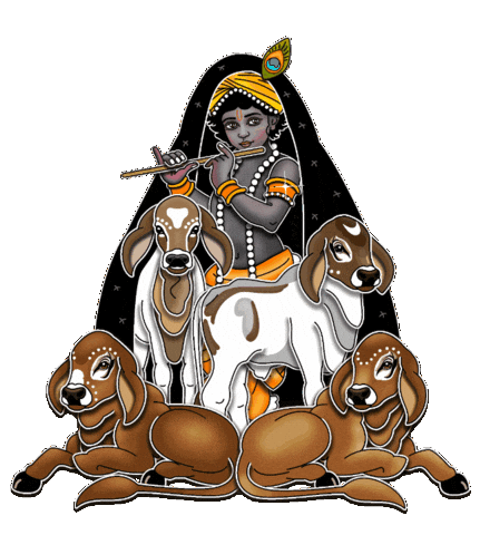 Hare Krishna India Sticker