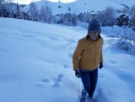 snow jump GIF