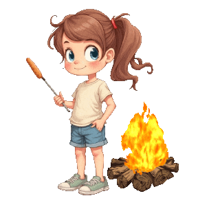 Boys Girls Bonfire Sticker