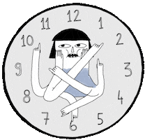 Time Freaking Out Sticker by Magda Kreps