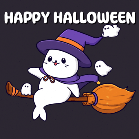 Trick Or Treat Halloween GIF by Sappy Seals