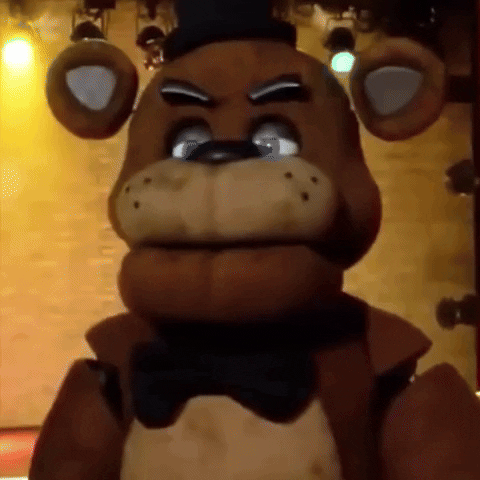 Fnaf Movie Freddy Shocked GIF