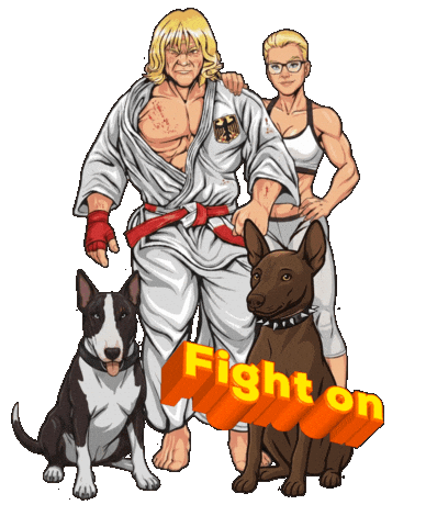 Family Fight On Sticker by jcvillavital