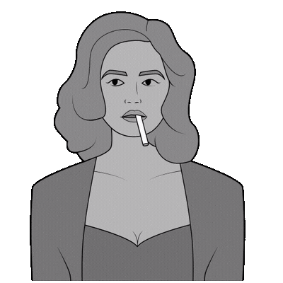 Smoking Sticker by Gudim