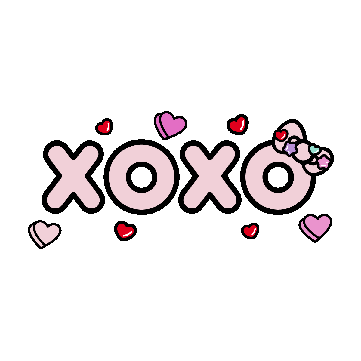 Valentines Day Hearts Sticker by Hello Kitty