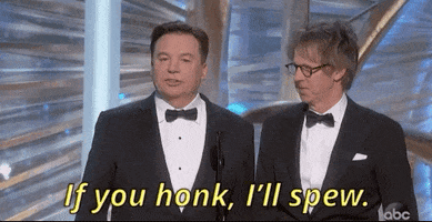 if you honk ill spew mike myers GIF by The Academy Awards