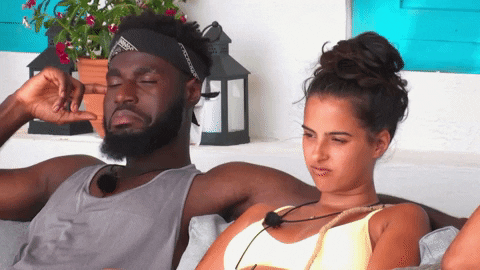 Abella Danger laughing in a BBC Three GIF, showcasing her playful and engaging personality