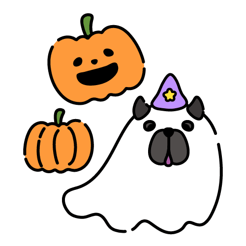 Ghost Dog Sticker by YajuWholeHouse