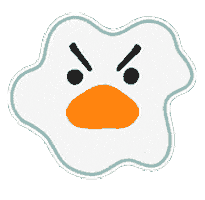 Angry Duckling Sticker