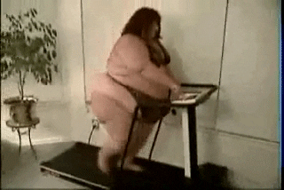 Image result for fat man treadmill gif