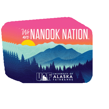 Mountains Nook Sticker by University of Alaska Fairbanks