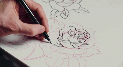 Rose Skull GIF by Justine - Find & Share on GIPHY