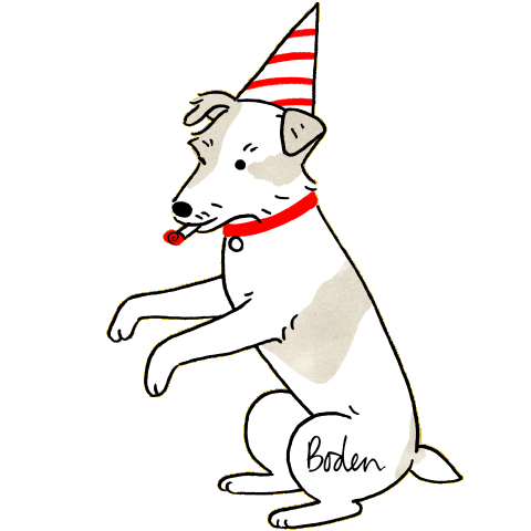 Dog Party Sticker by Boden
