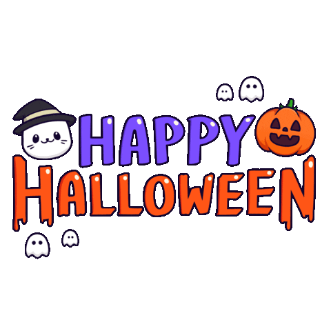 Trick Or Treat Halloween Sticker by Sappy Seals