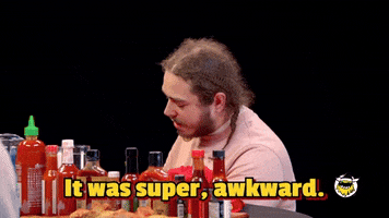 Awkward Post Malone GIF by First We Feast