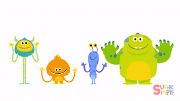 monsters open shut them GIF by Super Simple