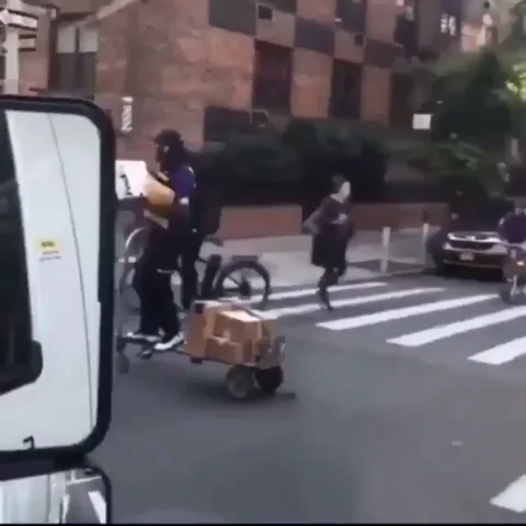 fed ex riding GIF