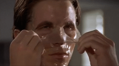 American Psycho Face Mask GIF