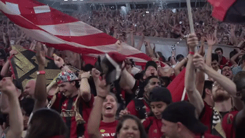 mercedes-benz stadium celebration GIF by Atlanta United