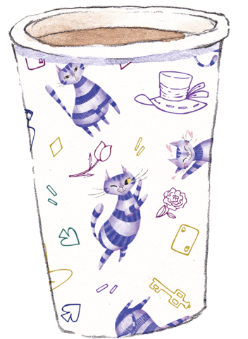 Earl Grey Cat Sticker by Aoo&