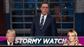 donald trump flute GIF by The Late Show With Stephen Colbert