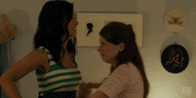 best friends crying GIF by You're The Worst 