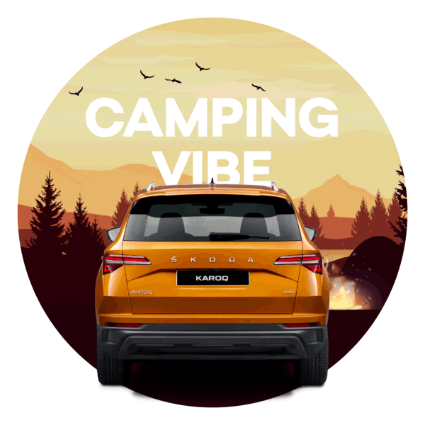 Summer Camping Sticker by ŠKODA CZECH REPUBLIC