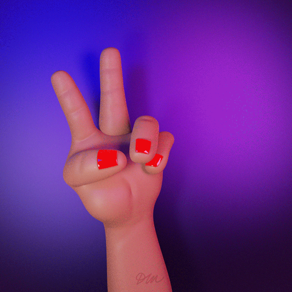 Peace Out Hand GIF by Denyse®