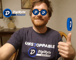 T Shirt Thumbs Up GIF by DigiByte Memes