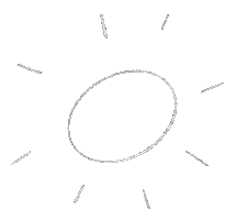 Sun 白 Sticker