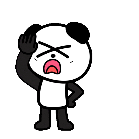 Panda Oops Sticker