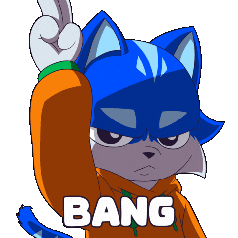 Serious Hands Up Sticker by Toshithecat