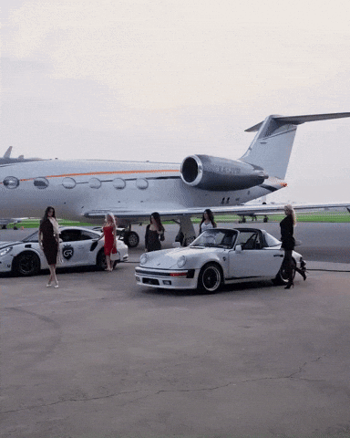 Private Jet Porsche GIF
