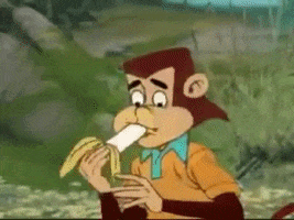 hungry monkey GIF